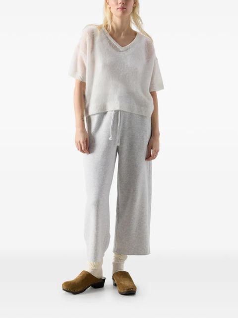 American Vintage Bodyrow short-sleeved V-neck knitted wool shirt - Neutrals - zdjęcie produktu nr 2