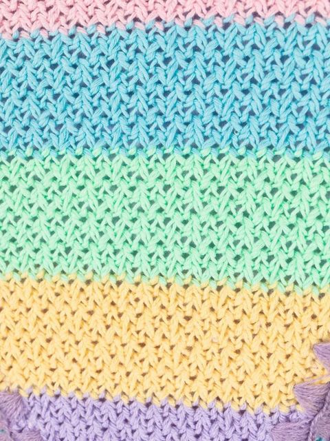 MC2 Saint Barth Marielle striped crochet bikini briefs - Blue