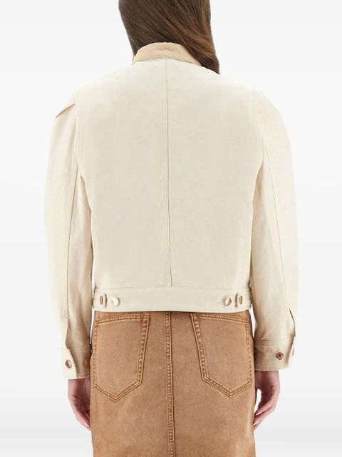 ISABEL MARANT puffed-sleeve pocket jacket - Neutrals