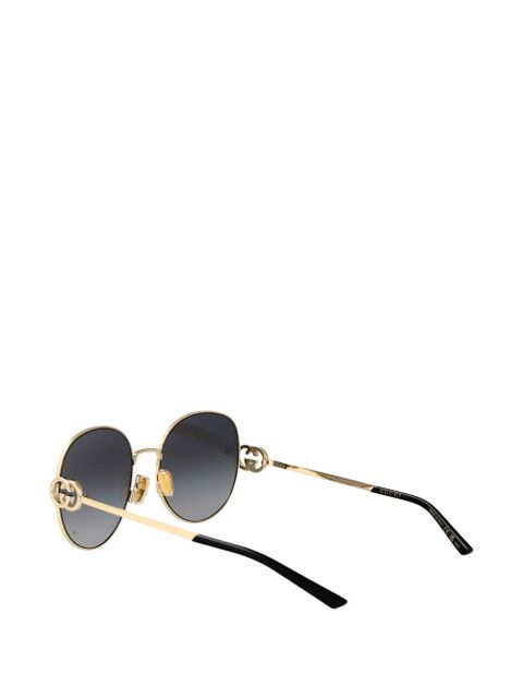 Gucci Eyewear Interlocking GG round-frame sunglasses - Gold