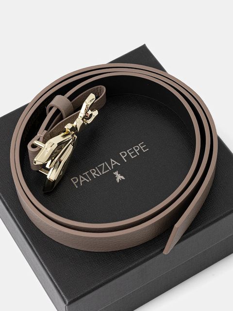 Patrizia Pepe pasek skórzany damski kolor brązowy 8W0016 L001