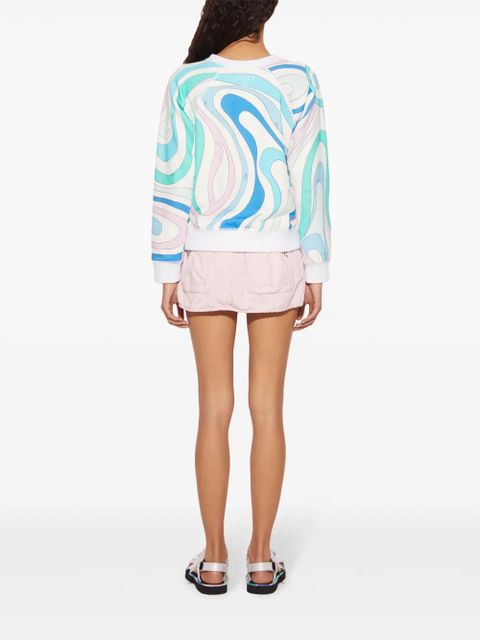 PUCCI Marmo-print cotton sweatshirt - Blue