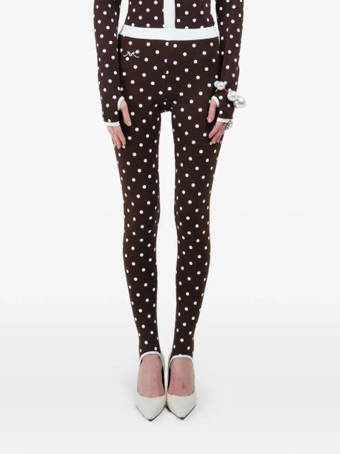 Rowen Rose polka-dots leggings - Brown - zdjęcie produktu nr 1