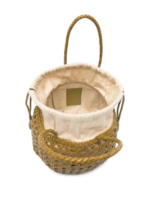 DRAGON DIFFUSION Joventus woven bucket bag - Green