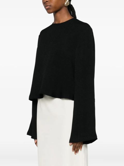 TOTEME raw-hem blouse - Black