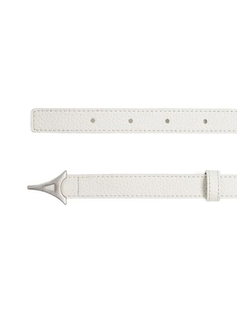 Manière De Voir Leonie Eiffel slim suede belt - White - zdjęcie produktu nr 2