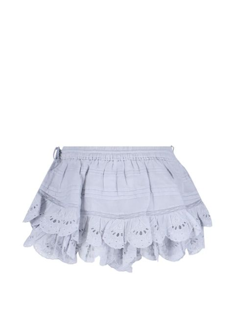 ISABEL MARANT Geana ruffled shorts - Blue - zdjęcie produktu nr 2