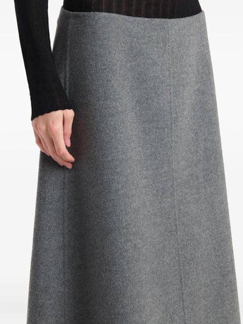 KHAITE wool A-line skirt - Grey