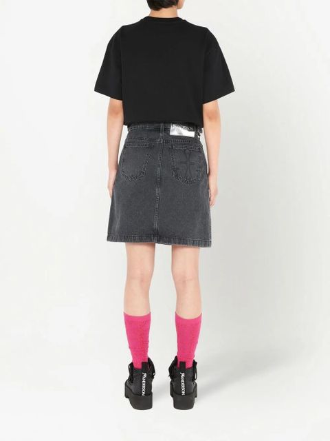 JW Anderson chain-link detail denim skirt - Black