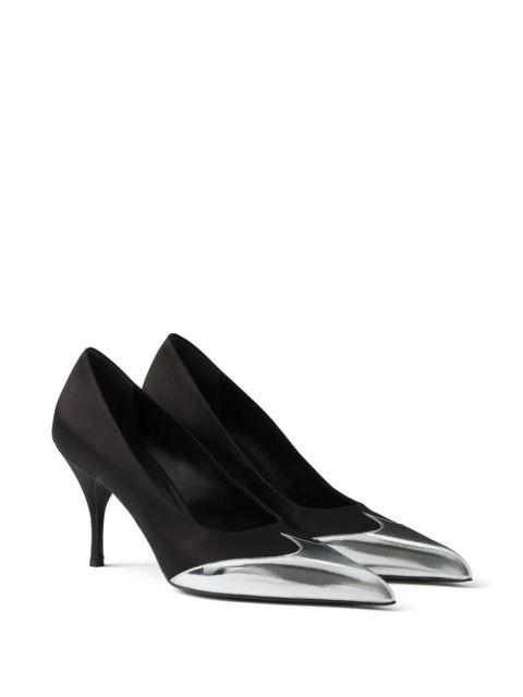 Prada 85mm satin-finish pumps - Black