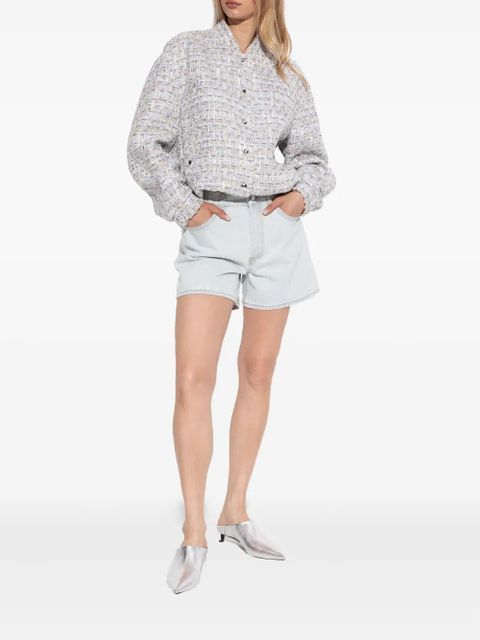 Jil Sander metallic-leather pointed-toe mules - Silver