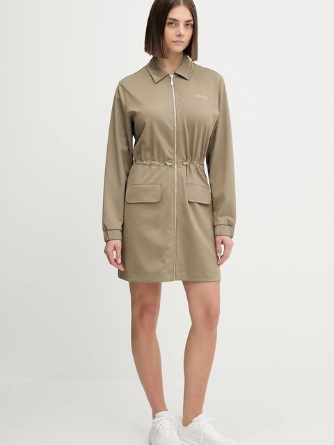 Guess sukienka CARLA kolor zielony mini rozkloszowana V5YK04 KCX42