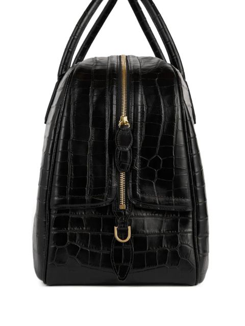 TOTEME crocodile-embossed travel bag - Black
