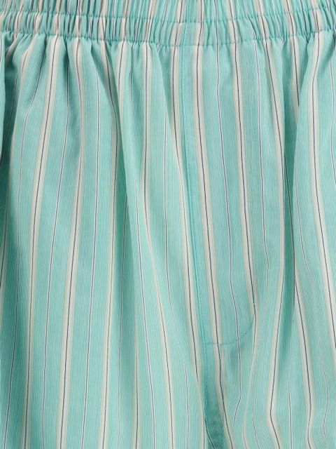 Balenciaga striped elastic-waist shorts - Green