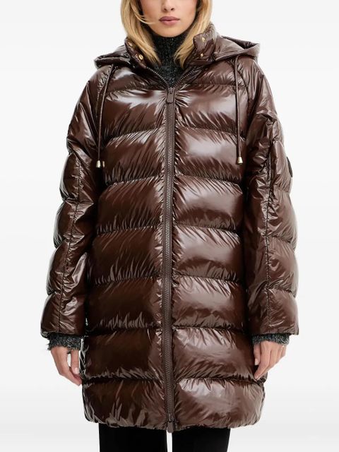 PINKO Burro padded coat - Brown