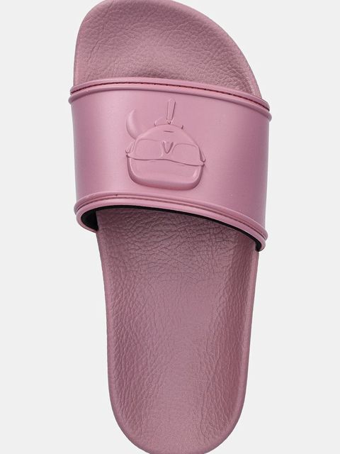 Karl Lagerfeld klapki KONDO MAXI damskie kolor różowy na platformie KL80819M