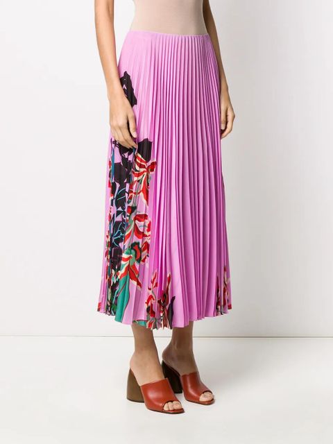 Valentino Garavani floral print pleated skirt - Pink