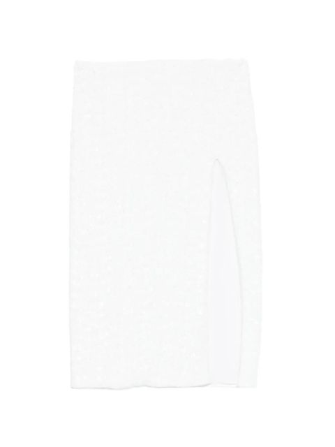 Oséree sequin-embellished side-slit midi skirt - White - zdjęcie produktu nr 1