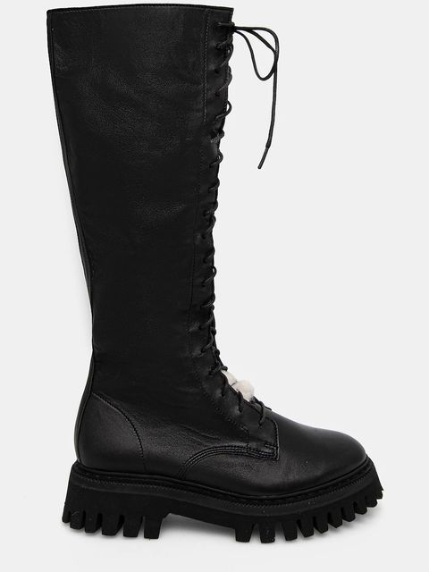 IRO kozaki Kosmic High damskie kolor czarny na płaskim obcasie WM121KOSMICHSH - zdjęcie produktu nr 2