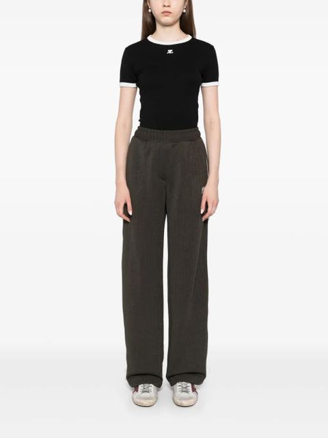 Golden Goose logo-print track pants - Green