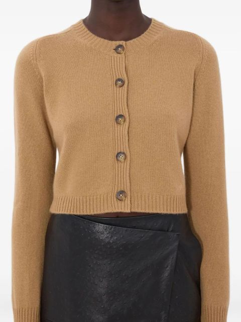 LouLou de Saison Zephir Lds button ribbed cardigan - Brown