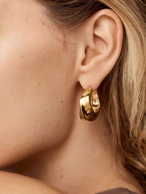 Monica Vinader medium Nomade hoop earrings - Gold - zdjęcie produktu nr 1