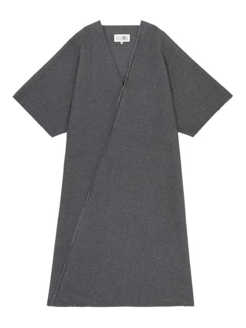 MM6 Maison Margiela V-neck midi dress - Grey - zdjęcie produktu nr 1