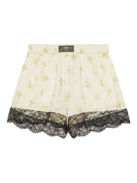 GANNI floral-print shorts - Neutrals - zdjęcie produktu nr 1