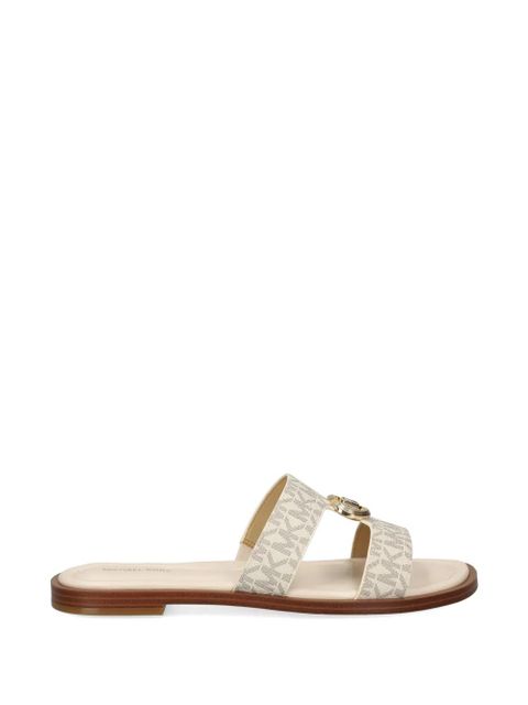 Michael Kors logo-plaque strap sandals - Neutrals - zdjęcie produktu nr 1