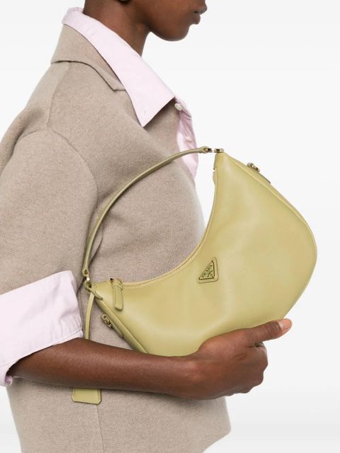 Prada triangle-logo shoulder bag - Green