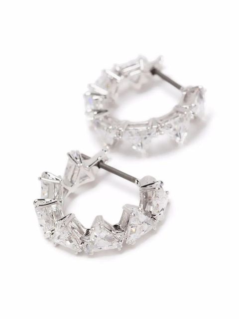 Swarovski Matrix mini hoop earrings - White