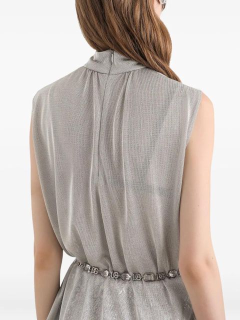 Dolce & Gabbana lamé jersey top - Grey