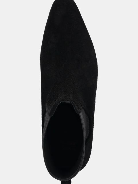 Answear.LAB botki zamszowe kolor czarny na szpilce