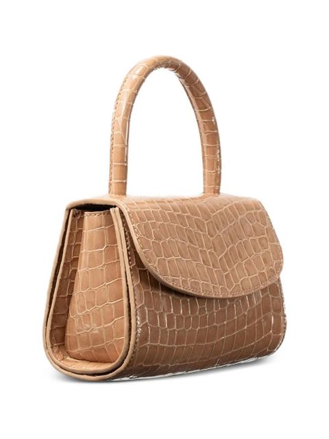BY FAR Mini 2.0 croc-embossed tote bag - Neutrals - zdjęcie produktu nr 2