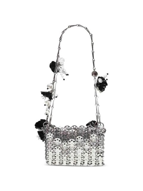 Rabanne mini flower-embellished shoulder bag - Silver - zdjęcie produktu nr 2