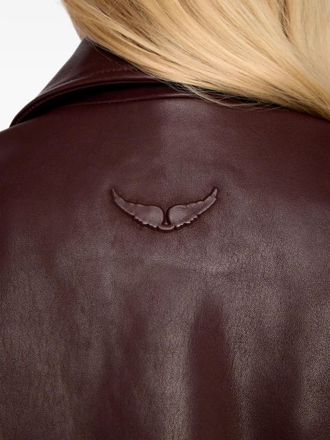 Zadig&Voltaire Kimo button leather jacket - Red