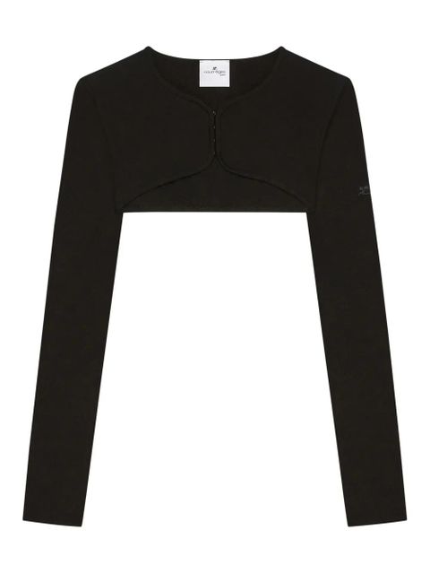 Courrèges cropped cardigan - Black - zdjęcie produktu nr 2