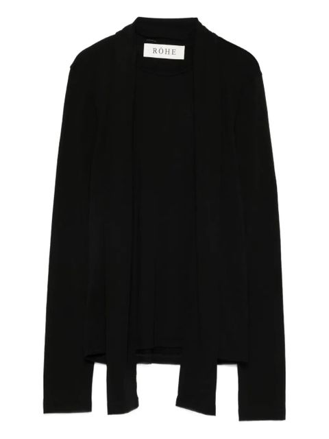 Róhe long-sleeved open-front cardigan - Black - zdjęcie produktu nr 1