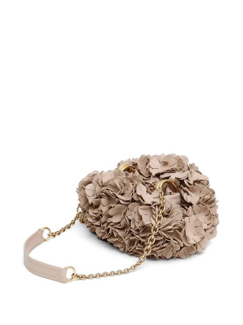Chloé flower appliqué shoulder bag - Neutrals