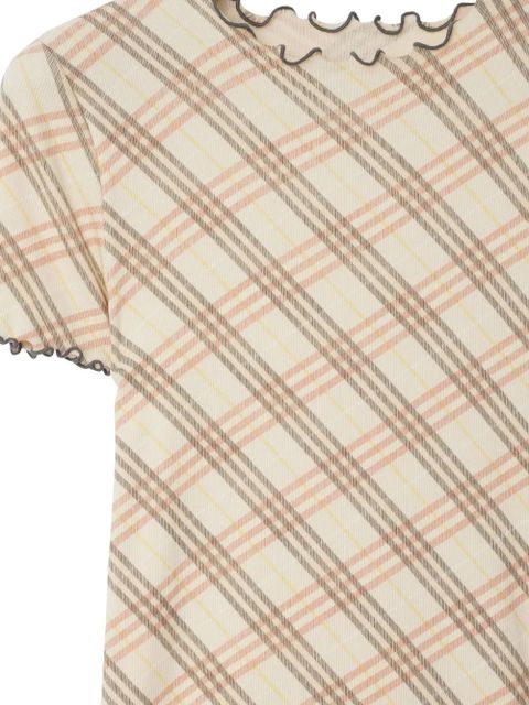 Burberry check T-shirt - Neutrals