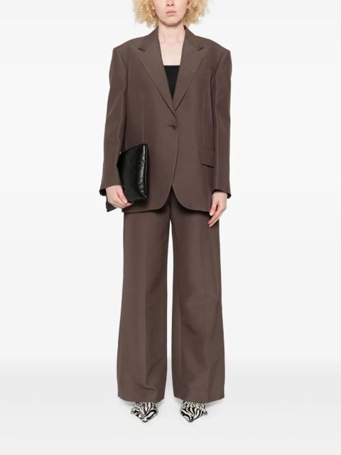 Weekend Max Mara single-button dropped-shoulder blazer - Brown