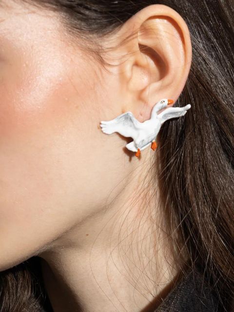 Moschino goose detail earrings - White - zdjęcie produktu nr 2