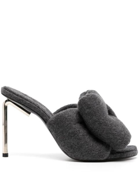 Off-White Allen bow wool sandals - Grey - zdjęcie produktu nr 1