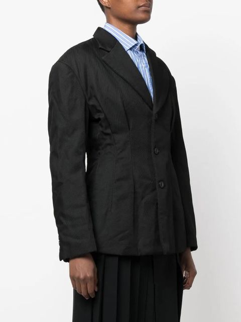 Comme Des Garçons button-up cotton blazer - Black