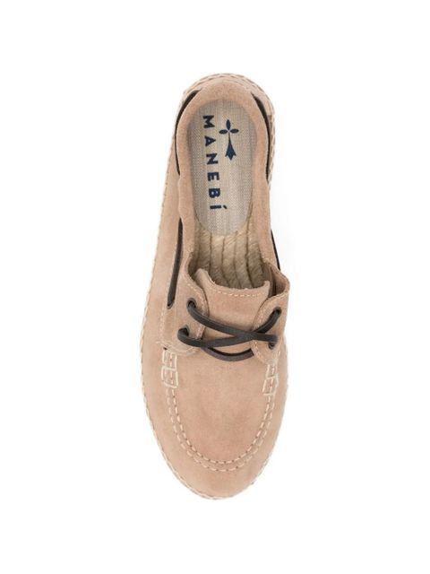 Manebi tie-fastening espadrilles - Neutrals