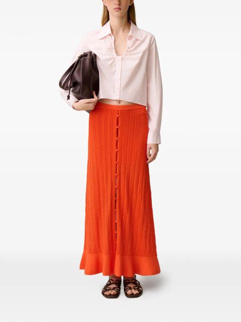 Claudie Pierlot button knitted skirt - Orange - zdjęcie produktu nr 2