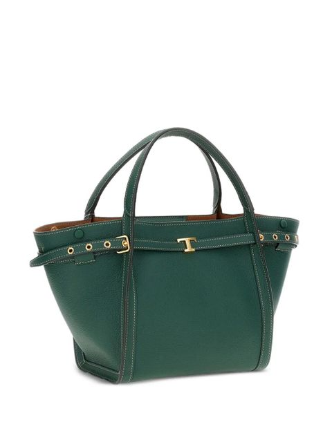 Tod's small leather shopping tote bag - Green