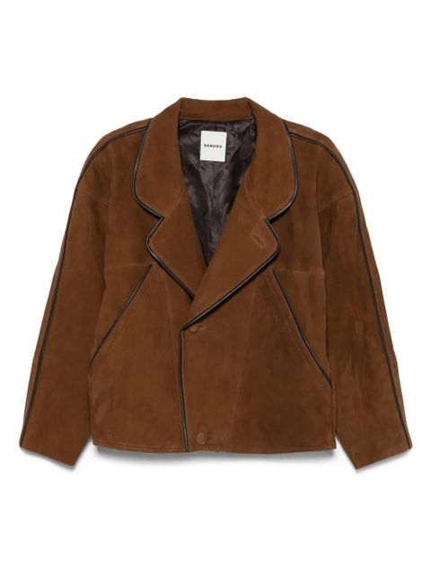 SANDRO suede jacket - Brown - zdjęcie produktu nr 1