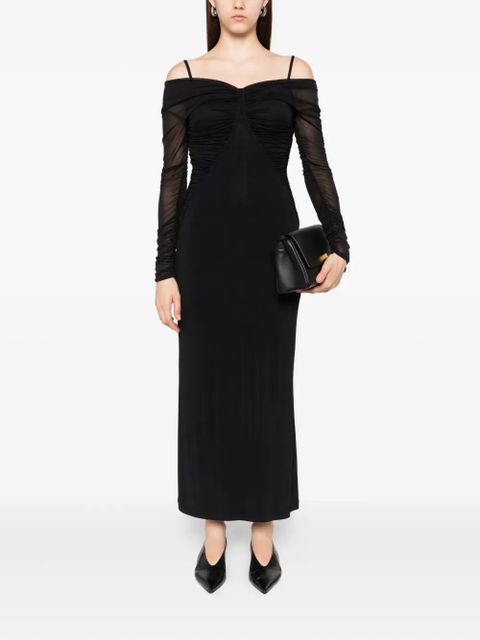 Max Mara off-shoulder draped dress - Black - zdjęcie produktu nr 2