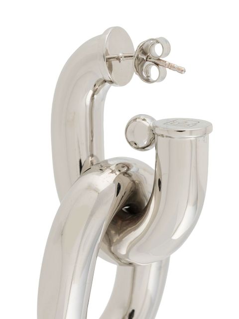 Rabanne chunky drop-chain earrings - Silver